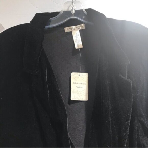 Studio WestApparel NEW Velvet Boho Embroidered Jacket Blazer Unlined Oversize 1X - Picture 10 of 16